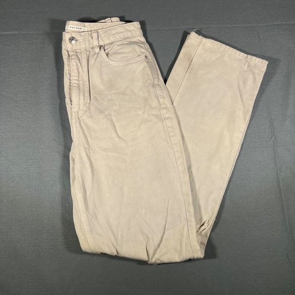 Pacsun Women's 90s Boyfriend Distressed Jeans High Rise Straight Leg Ripped FLAW - Picture 2 of 6